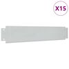 vidaXL Ograja za trato 15 kosov pocinkano jeklo 100x20 cm
