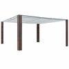 vidaXL Paviljon s streho poli ratan 400x400x200 cm rjav in krem