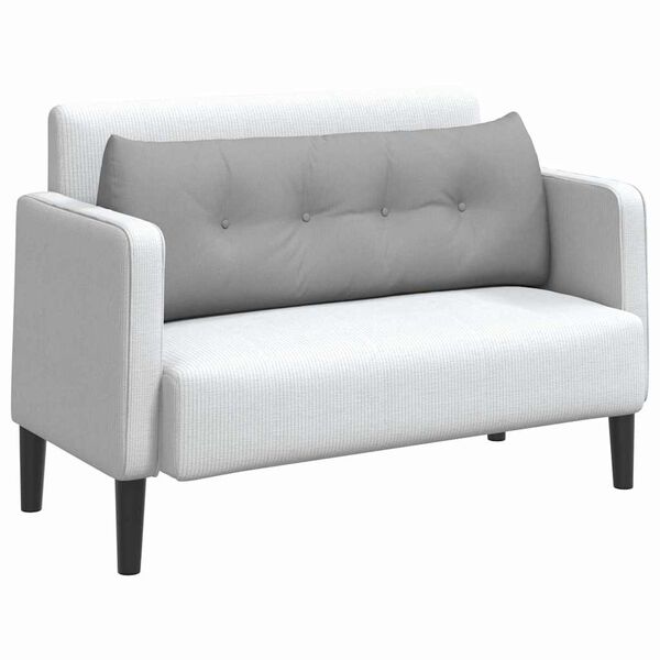 vidaXL Poglavni vzglavnik Oblačno siva 140 x 24 x 50 cm blago