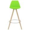 vidaXL Barski stolčki 4 kosi zeleni PP in trdna bukovina