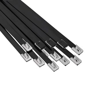 vidaXL Vezalke za kabel 12 kos 7,9 x 700 mm Črna