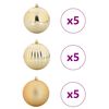 vidaXL Set božičnih okraskov 15 pcs Zlata Plastika