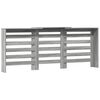 vidaXL Pokrov za radiator siv sonoma 205x21,5x83,5cm inženirski les