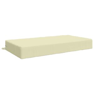 vidaXL Blazina za sedež SOEST 100% poliester Krem 120 x 80 x 15 cm