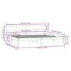 vidaXL Posteljni okvir črn iz trdne borovine 180x200 cm