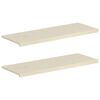 vidaXL Okenske police 2 kos Bela 110 x 40 x 2 cm Masivno hrastovo les