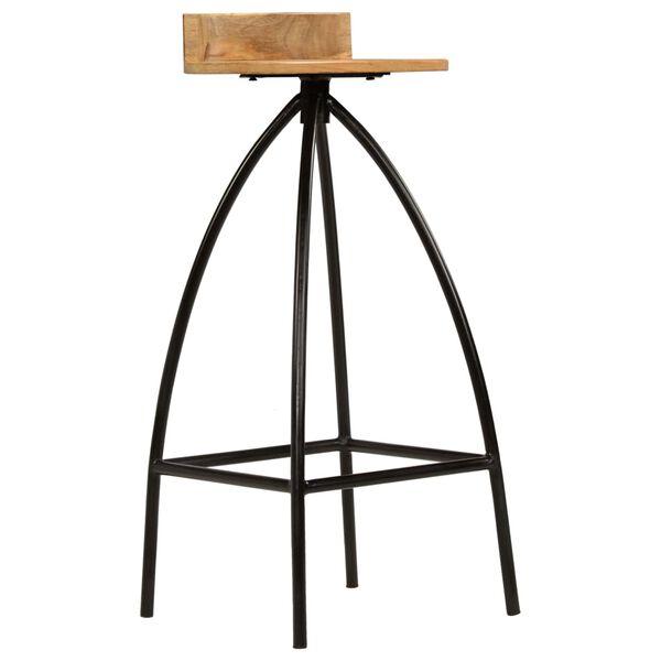 vidaXL Barski stoli 2 kosa trden mangov les