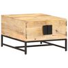 vidaXL Klubska mizica 67x67x45 cm trden mangov les