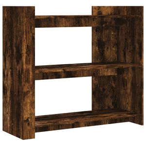 vidaXL Konzolna mizica dimljeni hrast 100x35x90 cm inženirski les