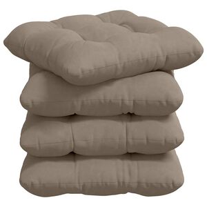 vidaXL Sedežne blazine 4 kos Mikrofiber tkanina Taupe 40 x 40 cm