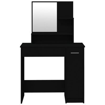 vidaXL Garnitura toaletne mizice črna 86,5x35x136 cm