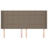 vidaXL Vzglavje z u&scaron;esi taupe 163x16x118/128 cm blago
