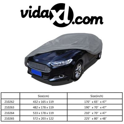 vidaXL Pokrivalo za avtomobil iz netkanega blaga velikost XL