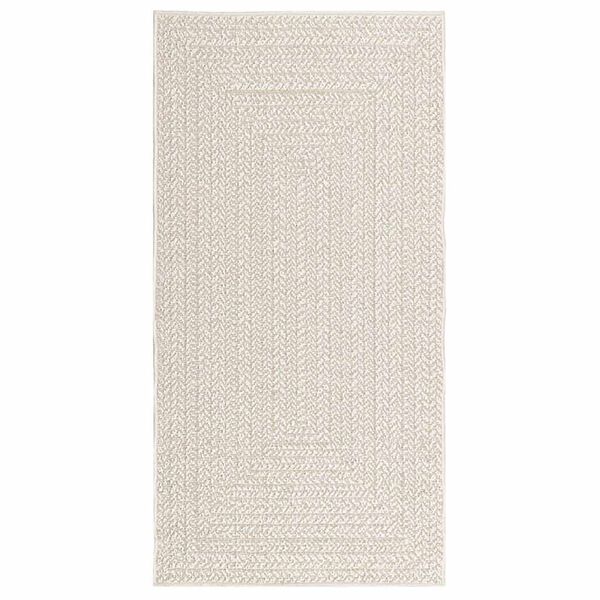 vidaXL Rug "ZIZUR" Cream 80x150 cm Juta videz Notranje in zunanje