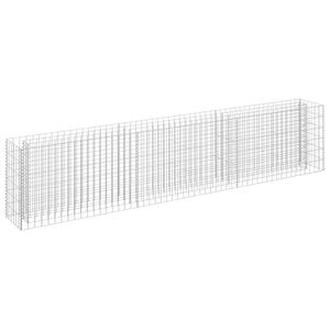 vidaXL Visoka greda gabion pocinkano jeklo 270x30x60 cm