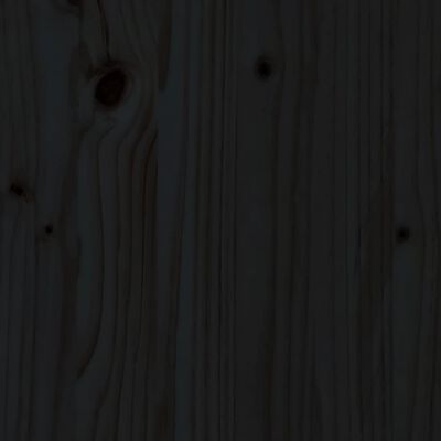 vidaXL Postelja za starejše črna 150x200 cm trdna borovina