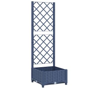 vidaXL Vrtno korito z re&scaron;etko modro-sivo 40x40x121,5 cm PP