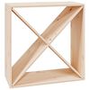 vidaXL Stojalo za vino 62x25x62 cm trdna borovina