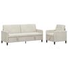 vidaXL Sofa set z shrambo 2 kos Krem Poliester