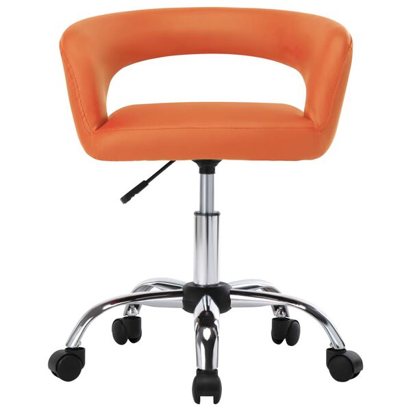 vidaXL Jedilni stoli 4 kosi oranžno umetno usnje