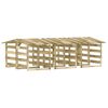 vidaXL Pergola s streho 6 kosov 100x90x100 cm impregnirana borovina