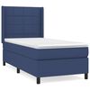 vidaXL Box spring postelja z vzmetnico moder 90x200 cm blago