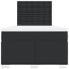 vidaXL Box spring postelja z vzmetnico črna 120x200 cm umetno usnje
