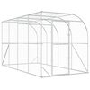 vidaXL Koko&scaron;ja kletka ob steni Srebrna 600 x 150 x 215 cm
