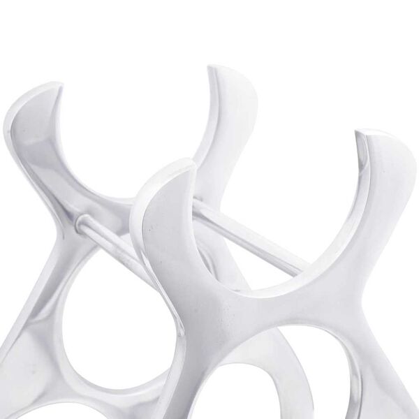 vidaXL Stojalo za vino srebrna 23 x 14 x 28 cm Aluminij