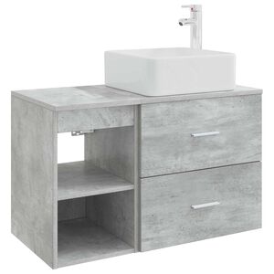 vidaXL Komplet pohi&scaron;tva za kopalnico 2 pcs Betonsko siva