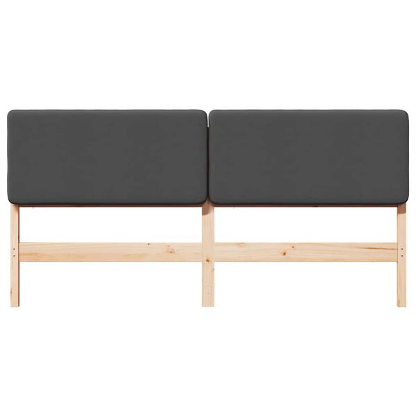 vidaXL Tapecirano vzglavje z vzglavjem Rjava in temno siva 200 cm