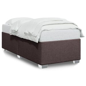 vidaXL Posteljni okvir brez vzmetnice temno rjav 80x200 cm blago