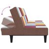 vidaXL Kavč dvosed z leži&scaron;čem in stolčkom večbarvno blago