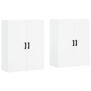 vidaXL Stenska omarica 2 kosa bela 69,5x34x90 cm