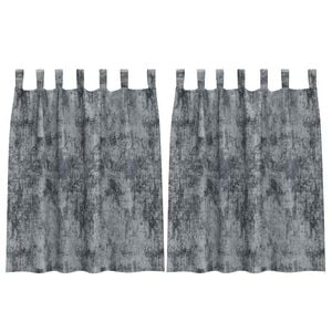 vidaXL Velvete zavese z zavesami 2 pcs Srebrno siva 140 x 140 cm Žamet