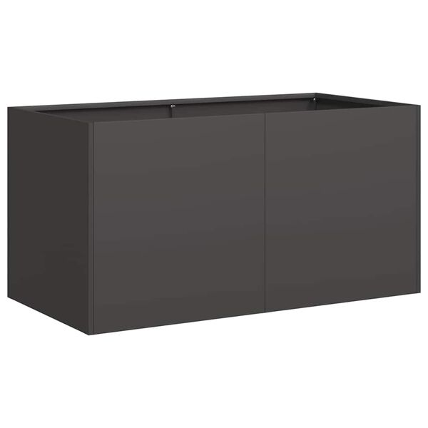 vidaXL Planter Black 80x40x40 cm Hladno valjano jeklo