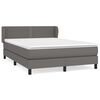 vidaXL Box spring postelja z vzmetnico siva 140x190 cm umetno usnje