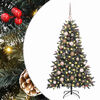 vidaXL Umestno božično drevo Zelena 120 cm PVC, plastika in jeklo