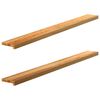vidaXL Okenske police 2 kosa svetlo rjava 160x15x2 cm trdna hrastovina