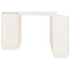 vidaXL Pisalna miza bela 110x50x75 cm trdna borovina