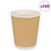 vidaXL Papirnate skodelice za kavo 500 kosov 8oz 200ml Brown