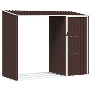 vidaXL Vrtna lopa za drva rjava 245x98x159 cm pocinkano jeklo