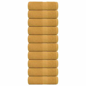 vidaXL Pralne brisače FROGN 10 kosov zlate 30x30 cm 360 g/m&sup2;