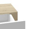 vidaXL Stenska polica s predalom 2 kosa hrast in bela 40x23,5x10cm MDF