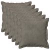 vidaXL Prevleka za blazino 6 pcs HOUTEN Svetlo siva 30 x 30 cm Žamet