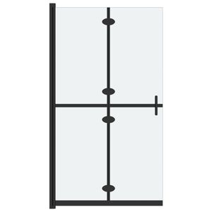 vidaXL Zložljiva pregrada za tu&scaron; mlečno ESG steklo 120x190 cm