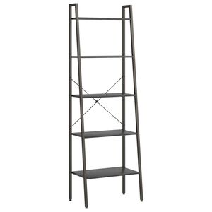 vidaXL 5-nadstropni stoječi regal črn 56x35x174 cm