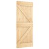 vidaXL Drsna vrata NARVIK Naravna in črna 70 x 210 cm (213,5 cm)