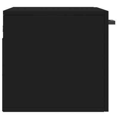 vidaXL Stenska omarica črna 60x36,5x35 cm inženirski les
