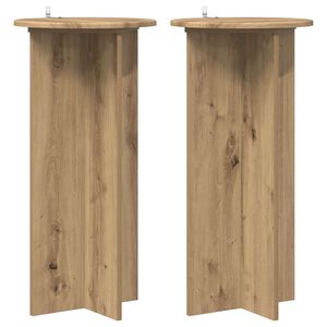 vidaXL Stojalo za rastline 2 kos Artisan hrast 40 x 40 x 80 cm